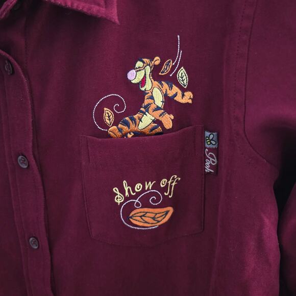 Disney Tigger Button-Up Shirt Size XL – Fall Vibes, Pooh, Embroidered - Picture 4 of 10